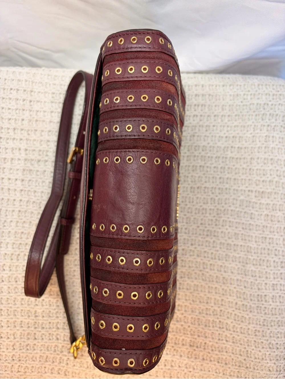 Michael Kors Burgundy Leather Crossbody